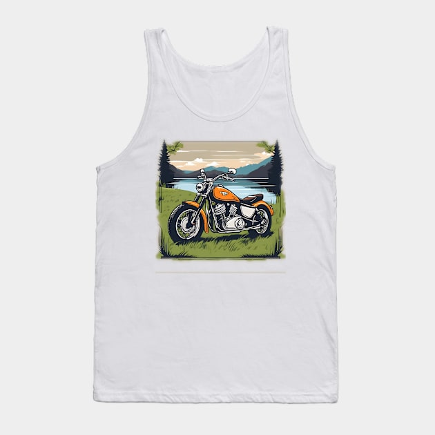 Classic Motorcycle Tank Top by BekasiStudio